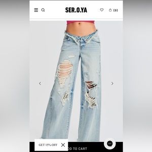 OLLIE WIDE LEG JEAN size 25